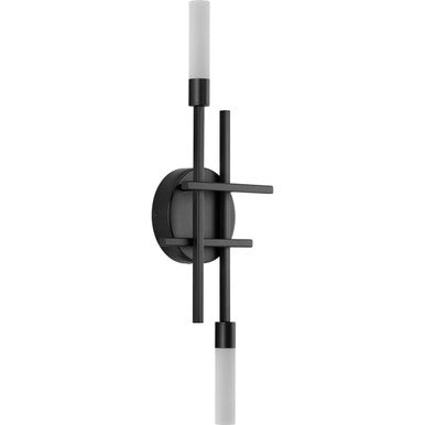 Quadrant LED Collection Two-Light Matte Black Modern Style Wall Light - Damp Location Listed