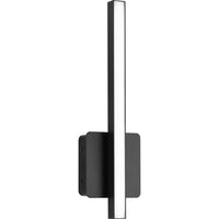 Phase 4 Collection 16 in. Matte Black Small Modern Integrated 3CCT Integrated LED Linear Vanity Light - Damp Location Listed