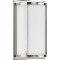 Parkhurst Collection Two-Light Brushed Nickel Etched Glass New Traditional Wall Sconce - Damp Location Listed
