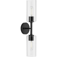 Cofield Collection Two-Light Matte Black Transitional Wall Bracket - Damp Location Listed - Model P710116-31M