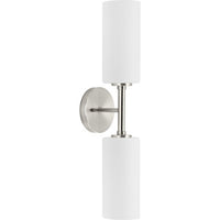 Cofield Collection Two-Light Brushed Nickel Transitional Wall Bracket - Damp Location Listed - Model P710116-009