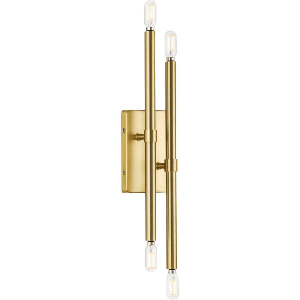 Progress Lighting Wall Bracket Light - Arya Collection Four-Light Brushed Gold Luxe Wall Bracket - Model P710120-191