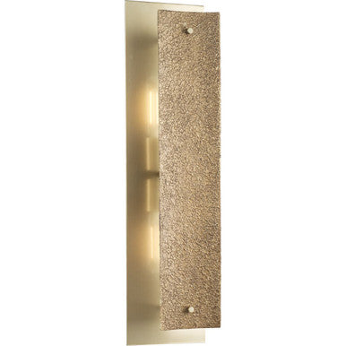 Lusail Collection Two-Light Soft Gold Luxe Industrial Wall Bracket - Damp Location Listed