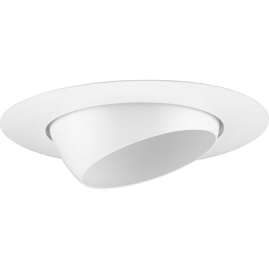 Progress Lighting Recessed-Trim Light - 6" White Eyeball Trim for 6" Housing (P87-AT/P87-ATQC/P187-TG/P821-FBFC/P821-FB) - Model P800020-028