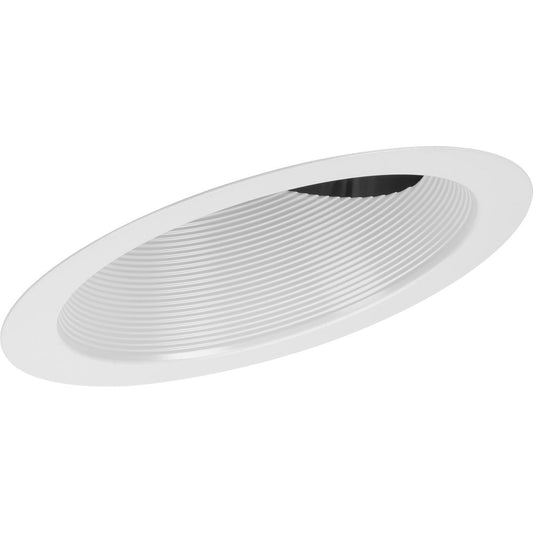 Progress Lighting Recessed Light - 6" Satin White Recessed Sloped Ceiling Step Baffle Trim for 6" Housing (P605A Series) - Model P806008-028