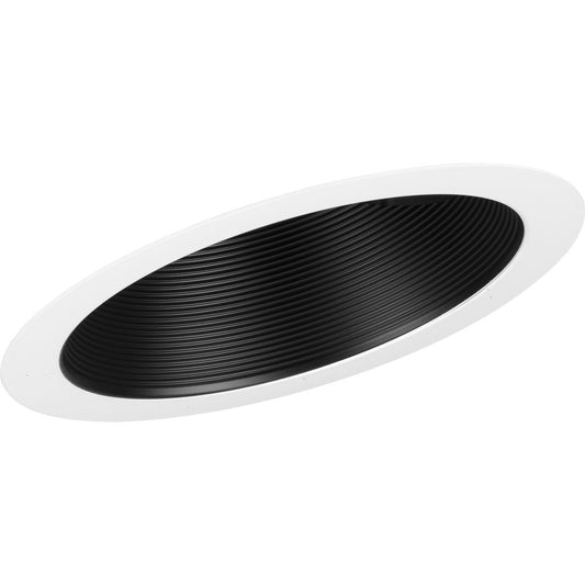 Progress Lighting Recessed Light - 6" Black Recessed Sloped Ceiling Step Baffle Trim for 6" Housing (P605A Series) - Model P806008-031