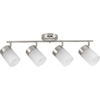Ridgecrest Collection Brushed Nickel Four-Head Multi-Directional Track - Damp Location Listed