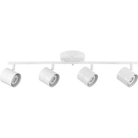 Kitson Collection Satin White Four-Head Multi-Directional Track - Damp Location Listed