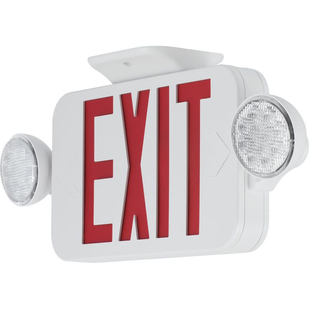 LED Combination Exit/Emergency Light - Damp Location Listed - Model PECUE-UR-30