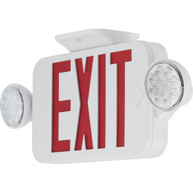 LED Combination Exit/Emergency Light - Damp Location Listed - Model PECUE-UR-30-RC
