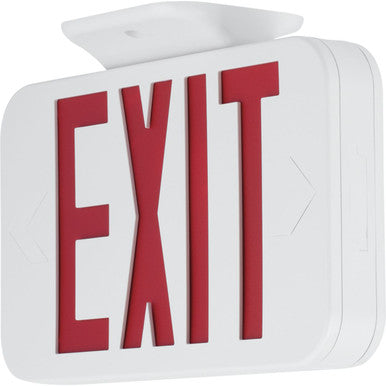 LED Emergency Exit Sign Green Letters - Damp Location Listed - Model PETPE-UR-30-RC