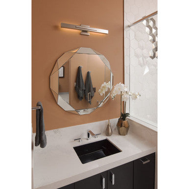Planck LED Collection Two-Light LED Wall Sconce, Brushed Nickel Finish - Damp Location Listed