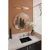 Planck LED Collection Two-Light LED Wall Sconce, Brushed Nickel Finish - Damp Location Listed