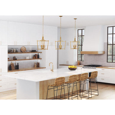 Parkhurst Collection Brushed Bronze Four-Light Foyer - Dry Location Listed