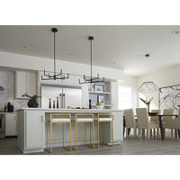 Geodesic LED Collection Matte Black Modern Style Large Hanging Pendant Light - Damp Location Listed