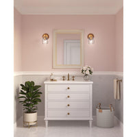 Quillan Collection One-Light Soft Gold Transitional Bath & Vanity Light