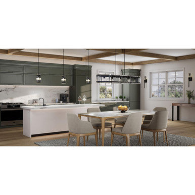 Rivera Collection One-Light Matte Black Luxe Industrial Pendant - Damp Location Listed
