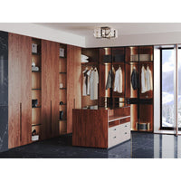 Rivera Collection Four-Light 13 in. Matte Black Luxe Industrial Flush Mount - Damp Location Listed