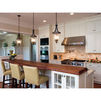 Seeded Glass Three-Light Foyer Pendant - Dry Location Listed
