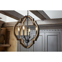 Spicewood Collection Four-Light Gilded Iron Farmhouse Chandelier Light - Dry Location Listed