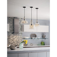 Staunton Collection One-Light Antique Bronze Champagne Glass Global Pendant Light - Dry Location Listed - Model P5333-20
