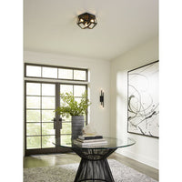 Saucedo Collection Three-Light Matte Black Modern 14.6