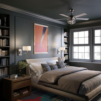 Carrick Collection One-Light Brushed Nickel Summer Linen Shade Transitional Wall Light - Damp Location Listed