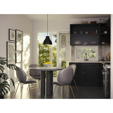 Radian LED Collection Modern Matte Black Metal Pendant - Damp Location Listed - Model P500372-31M-30