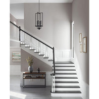 Elara Collection Four-Light New Traditional Matte Black Chandelier Foyer Light - Dry Location Listed