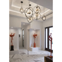 Swing Collection One-Light Antique Bronze Global Mini-Pendant Light - Dry Location Listed