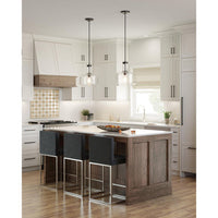 Latrobe Collection One-Light Matte Black Clear Glass Coastal Pendant Light - Dry Location Listed - Model P500231-031