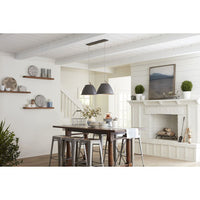 Tre Collection One-Light Graphite Graphite Metal Shade Coastal Pendant Light - Dry Location Listed - Model P500053-143
