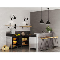 Hinton Collection Black Swing Arm Wall Light - Damp Location Listed - Model P710095-031