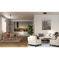 Kylo LED Collection Six-Light Matte Black and Frosted Acrylic Modern Style Chandelier Light - Damp Location Listed