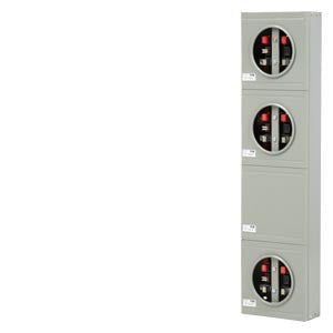 Siemens - UVS411B POWER MOD Appn: NYC METERING Std: UL V. Rating: 300VAC A. Rating: 100A Phase: 1 OR 3PH Size: 4.900x10.800x41.200 No. Of Cutouts: 0 Terminal: QUICK CONNECT