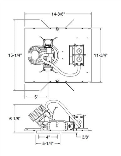 Prescolite LF4LEDG4-120-4LFLED7G4-35K-WW 4in. LED Wall Wash Commercial Downlight, 2000 LM, 80 CRI, 35K, 0-10V Clear Alzak Reflector