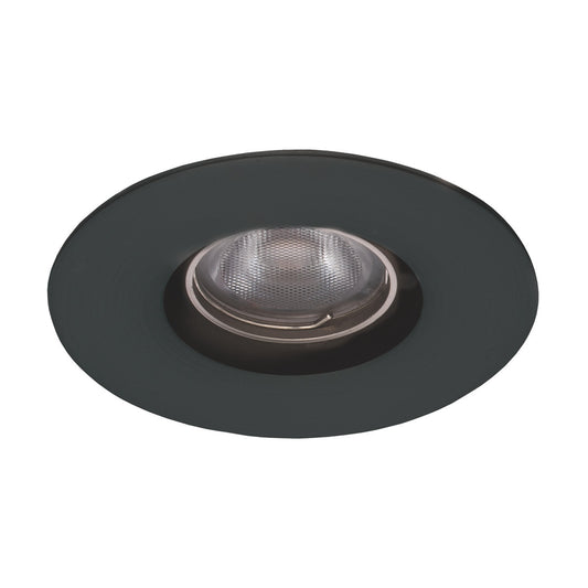 Ocularc 1.0 LED Square Narrow 3000K Trim with Light Engine and New Construction or Remodel Housing in Black