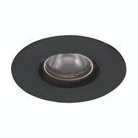 Ocularc 1.0 LED Round Adjustable Flood 2700K Trim with Light Engine and New Construction or Remodel Housing in Black