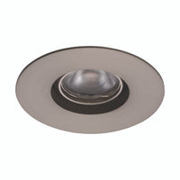 Ocularc 1.0 LED Round Adjustable Flood 3000K Trim with Light Engine and New Construction or Remodel Housing in Brushed Nickel