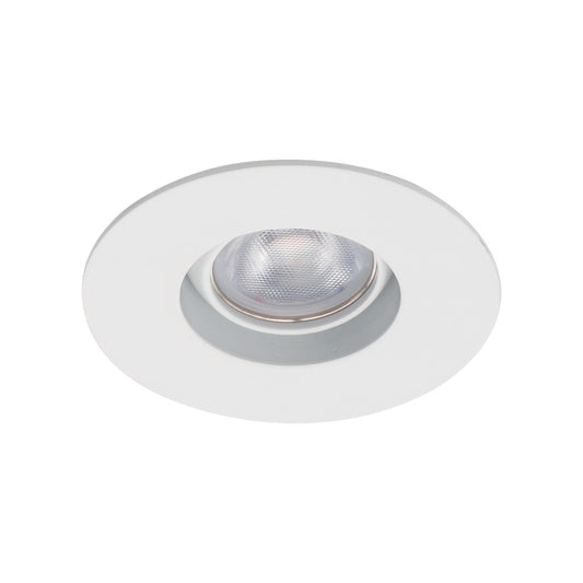 Ocularc 1.0 LED Round Adjustable Flood 3000K Trim with Light Engine and New Construction or Remodel Housing in White