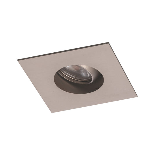 Ocularc 1.0 LED Square Adjustable Flood 3000K Trim with Light Engine and New Construction or Remodel Housing in Brushed Nickel