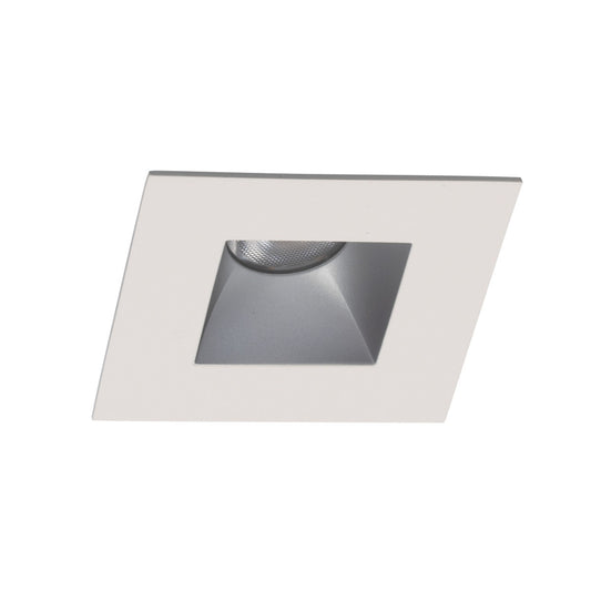 Ocularc 1.0 LED Square Narrow 3000K Trim with Light Engine and New Construction or Remodel Housing in Haze White