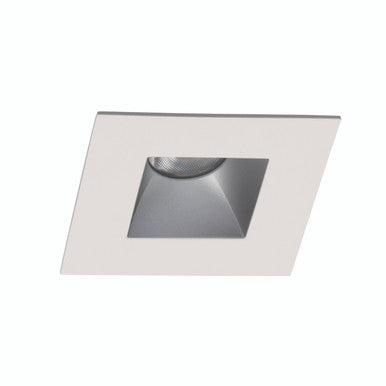 Ocularc 1.0 LED Square Narrow 3000K Trim with Light Engine and New Construction or Remodel Housing in Haze White