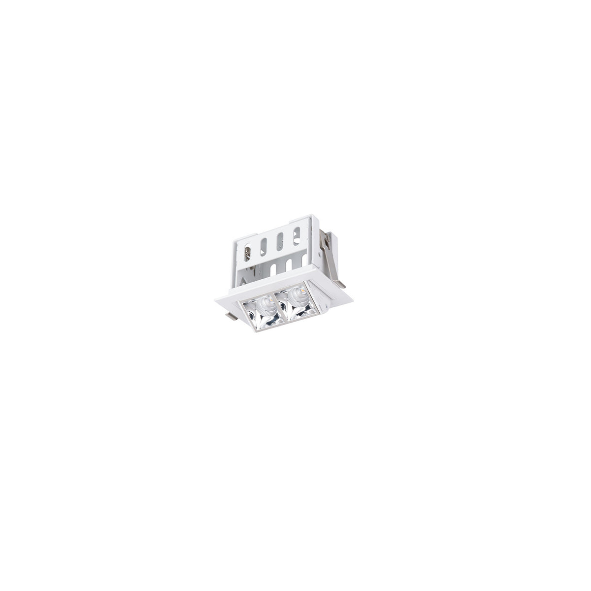 Multi Stealth Adjustable Trim 2 Cell Narrow Flood Beam 2700K 90CRI in Chrome/White