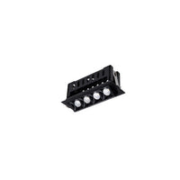 Multi Stealth Adjustable Trim 4 Cell Narrow Flood Beam 3500K 90CRI in Black/Black