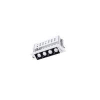 Multi Stealth Adjustable Trim 4 Cell Narrow Flood Beam 3500K 90CRI in Black/White