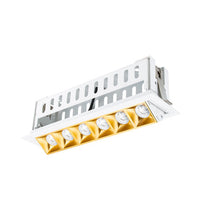 Multi Stealth Adjustable Trim 6 Cell Narrow Flood Beam 2700K 90CRI in Gold/White