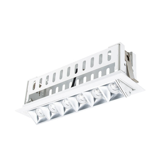 Multi Stealth Adjustable Trim 6 Cell Spot Beam 4000K 90CRI in Haze/White