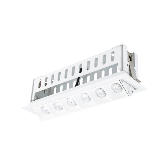 Multi Stealth Adjustable Trim 6 Cell Narrow Flood Beam 3500K 90CRI in White/White