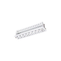 Multi Stealth Adjustable Trim 8 Cell Narrow Flood Beam 3000K 90CRI in Chrome/White